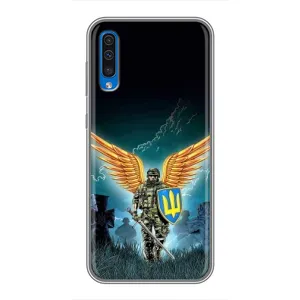 Чехлы с картинкой ЗСУ для Samsung Galaxy A50 2019 (A505F) (AlphaPrint) (Солдат ЗСУ)