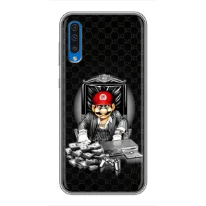 Чехлы с крутыми принтами для Samsung Galaxy A50 2019 (A505F) - (PREMIUMPrint) (Супер Марио)