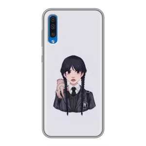 Чехлы Венсдей на Samsung Galaxy A50 2019 (A505F) Уэнсдей (AlphaPrint) (Уэнздей и Вещь)