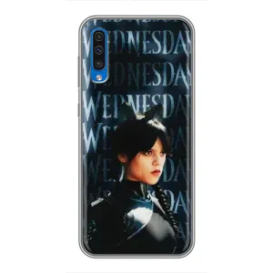 Чехлы Венсдей на Samsung Galaxy A50 2019 (A505F) Уэнсдей (AlphaPrint) (Уэнздей кошка)