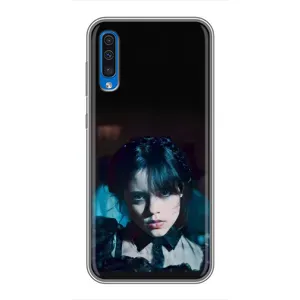 Чехлы Венсдей на Samsung Galaxy A50 2019 (A505F) Уэнсдей (AlphaPrint) (взгляд Уэнздей)
