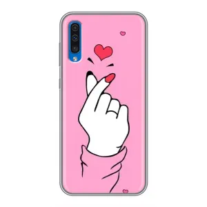 Чехол с принтом для Samsung Galaxy A50 2019 (A505F) (AlphaPrint - Знак сердечка)