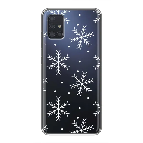 Чехол с принтом «Белые снежинки» для Samsung Galaxy A51 5G (A516)