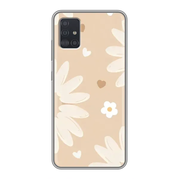 Чехол с принтом «Бежевые цветы» для Samsung Galaxy A51 5G (A516)