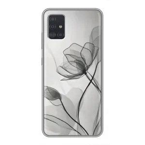 Чехол с принтом «Черные цветы» для Samsung Galaxy A51 5G (A516)