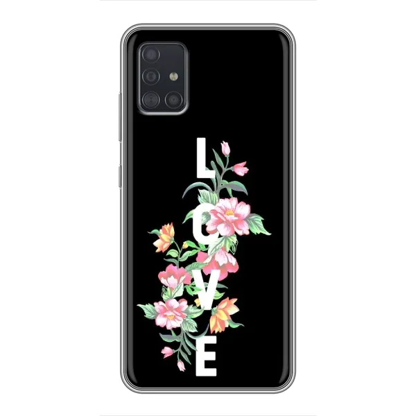 Чехол с принтом «Цветы LOVE» для Samsung Galaxy A51 5G (A516) Чехол с принтом «Цветы LOVE» для Samsung Galaxy A51 5G (A516)