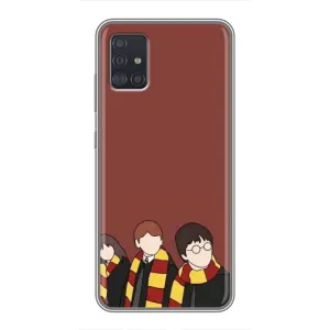 Чехлы с Гарри Поттером для Samsung Galaxy A51 5G (A516) (AlphaPrint) (Гарри с друзьями)