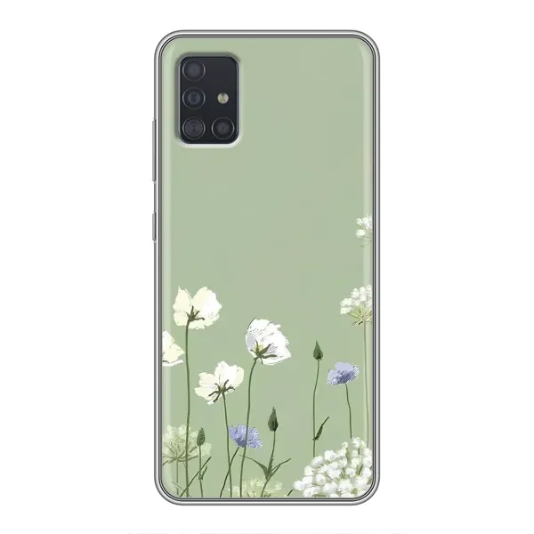 Чехол с принтом «Цветы на зеленом» для Samsung Galaxy A51 5G (A516)