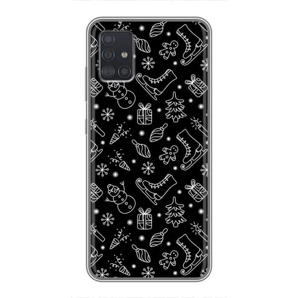 Чехол с принтом «Новогодний фон» для Samsung Galaxy A51 5G (A516)