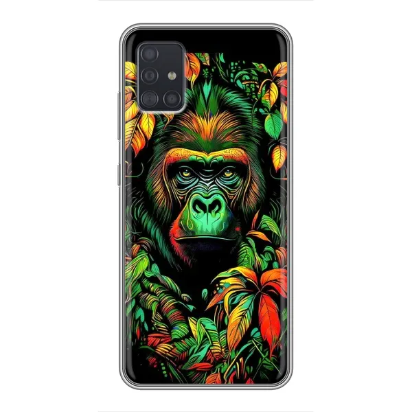 Чехол с принтом «Обезьяна в тропиках» для Samsung Galaxy A51 5G (A516)