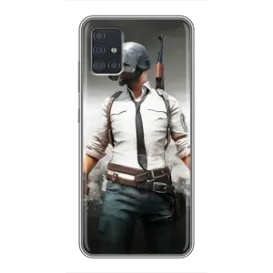 Чехол PUBG для Самсунг А51 (5G) (AlphaPrint) (Пабг мен)