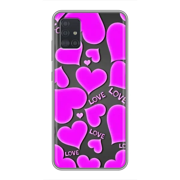 Чехол с принтом «Pink hearts» для Samsung Galaxy A51 5G (A516) Чехол с принтом «Pink hearts» для Samsung Galaxy A51 5G (A516)