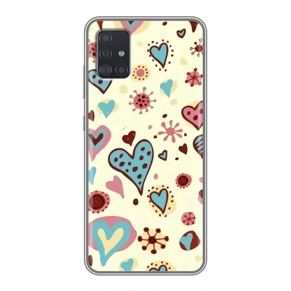Чехол с принтом «Сердечки» для Samsung Galaxy A51 5G (A516) Чехол с принтом «Сердечки» для Samsung Galaxy A51 5G (A516)