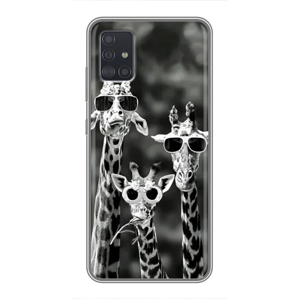 Чехол с принтом «Жирафы в очках» для Samsung Galaxy A51 5G (A516)