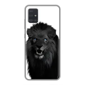 Чехлы с картинками животных Samsung Galaxy A51 (A515) (Черный ЛЕВ)