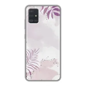 Чохол з квітковим принтом на Samsung Galaxy A51 (A515) (Фіолетове листя)