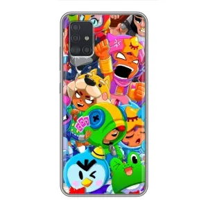 Чехлы Brawl Stars для Samsung Galaxy A51 (A515) (AlphaPrint) (Герои Бравл Старс)