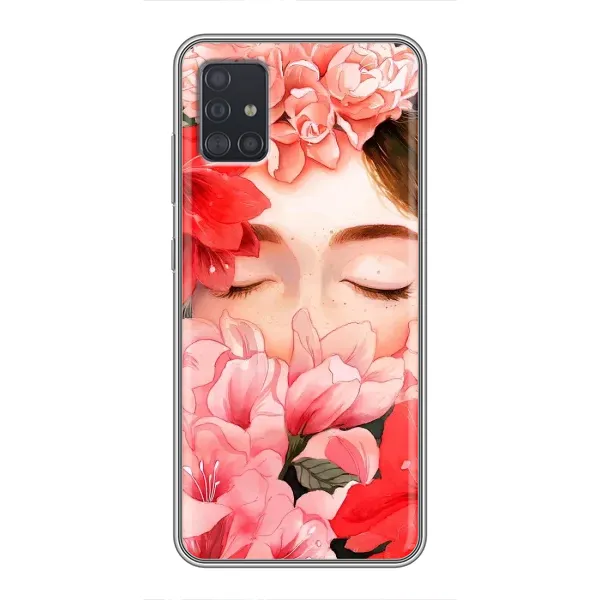Чехол с принтом «Глаза в цветах» для Samsung Galaxy A51 (A515)