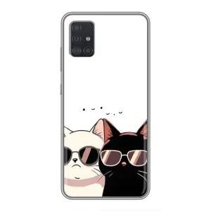 Чохол з малюнком кіт на Samsung Galaxy A51 (A515) (Коти в окулярах)
