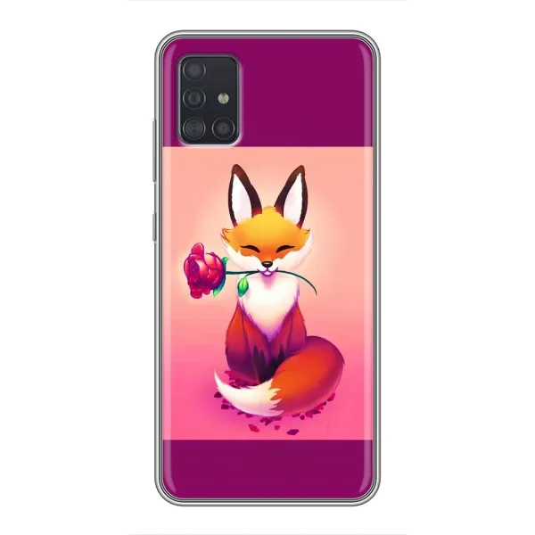 Чехол с принтом «Лисичка с розочкой» для Samsung Galaxy A51 (A515)