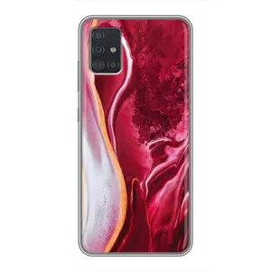 Чохол для Samsung Galaxy A51 (A515) - з принтом (Дизайнерські) (AlphaPrint) (Мрамор червоний)
