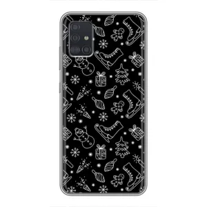 Новогодние, Праздничные Чехлы для Samsung Galaxy A51 (A515) - 2024 год (Новогодний фон)