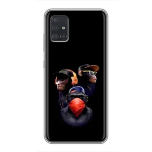 Чохол з Мавпами Samsung Galaxy A51 (A515) - (AlphaPrint) (Три мавпи)