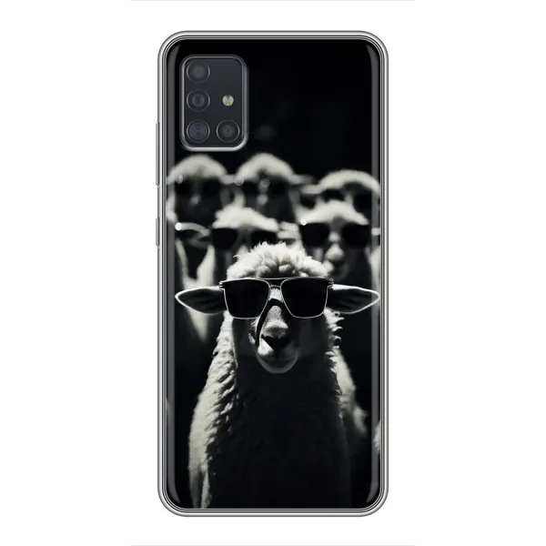 Чехол с принтом «Овечка в очках» для Samsung Galaxy A51 (A515)
