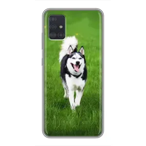 Чохол з Хаскі Samsung Galaxy A51 (A515) - (AlphaPrint) (Радісний Хаскі)