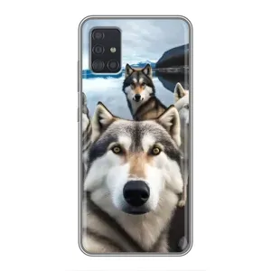 Чохол з Хаскі Samsung Galaxy A51 (A515) - (AlphaPrint) (Селфі Хаскі)