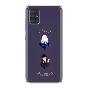 Чехлы Венсдей на Samsung Galaxy A51 (A515) Уэнсдей (AlphaPrint) (Уэнздей и подруга)