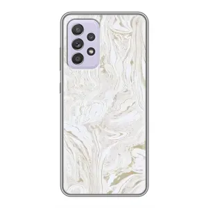 Мраморный чехол на Samsung Galaxy A52 5G (A526) (VPrint) (Белый мрамор)