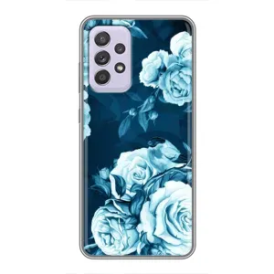 Чехлы (ART) Цветы на Samsung Galaxy A52 5G (A526) (VPrint) (Голубые Бутоны)
