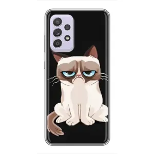 Чехол с принтом для Samsung Galaxy A52 5G (A526) (AlphaPrint) Модные коты (Грустный кот)
