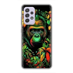 Чехол с Обезьянами Samsung Galaxy A52 5G (A526) - (AlphaPrint) (Обезьяна в тропиках)