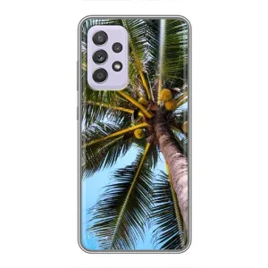 Силиконовый чехол с КАРТИНКАМИ лето для Samsung Galaxy A52 5G (A526) (AlphaPrint) (Пальма)