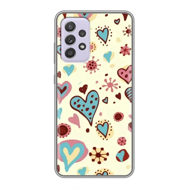 Чохол з принтом «Сердечки» для Samsung Galaxy A52 5G (A526)