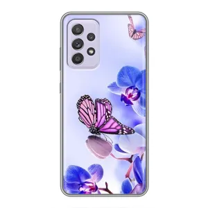 Чехлы с Цветами для Samsung Galaxy A52 (VPrint) (Бабочка на цветочке)