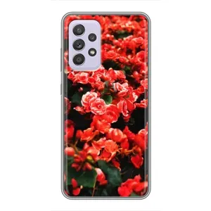 Чехлы с Цветами для Samsung Galaxy A52 (VPrint) (Цветы красные)