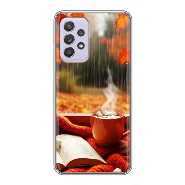 Чехол с принтом «Кофе и дождь» для Samsung Galaxy A52 Чехол с принтом «Кофе и дождь» для Samsung Galaxy A52