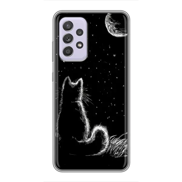 Чохол з принтом «Котик і місяць» для Samsung Galaxy A52