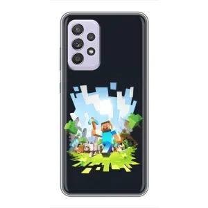 Чохол Майнкрафт на Samsung Galaxy A52s 5G (A528) (AlphaPrint) Minecraft (персонажі Minecraft)