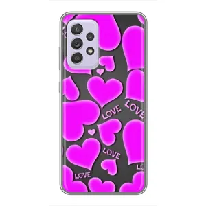 Чехлы для любимой на Самсунг А52с (VPrint) (Pink hearts)
