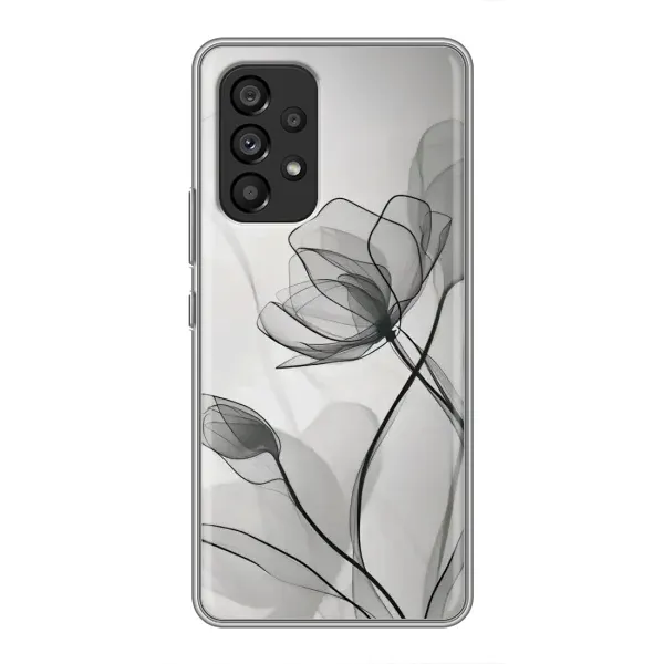 Чехол с принтом «Черные цветы» для Samsung Galaxy A53 (5G) Чехол с принтом «Черные цветы» для Samsung Galaxy A53 (5G)