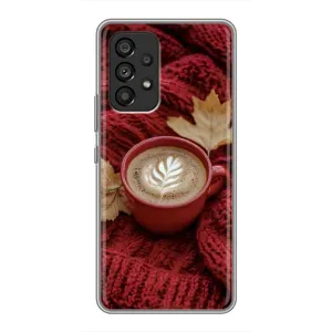 Чехол с уникальным дизайном «Осень с кофе» для Samsung Galaxy A53 (5G) (Кофе на пледе)