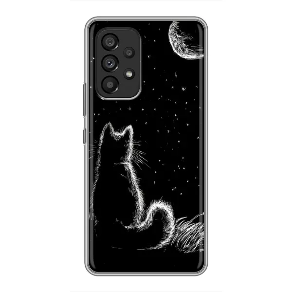 Чехол с принтом «Котик и луна» для Samsung Galaxy A53 (5G)