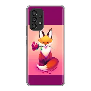 Чехлы с картинкой Лисички для Samsung Galaxy A53 (5G) (VPrint) (Лисичка с розочкой)