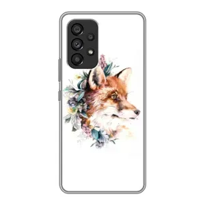 Чехлы с картинкой Лисички для Samsung Galaxy A53 (5G) (VPrint) (Лисичка в цветочках)