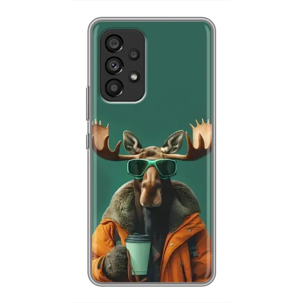 Чехол с принтом «Лось с кофе» для Samsung Galaxy A53 (5G)