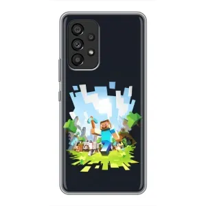 Чохол Майнкрафт на Samsung Galaxy A53 (5G) (AlphaPrint) Minecraft (персонажі Minecraft)